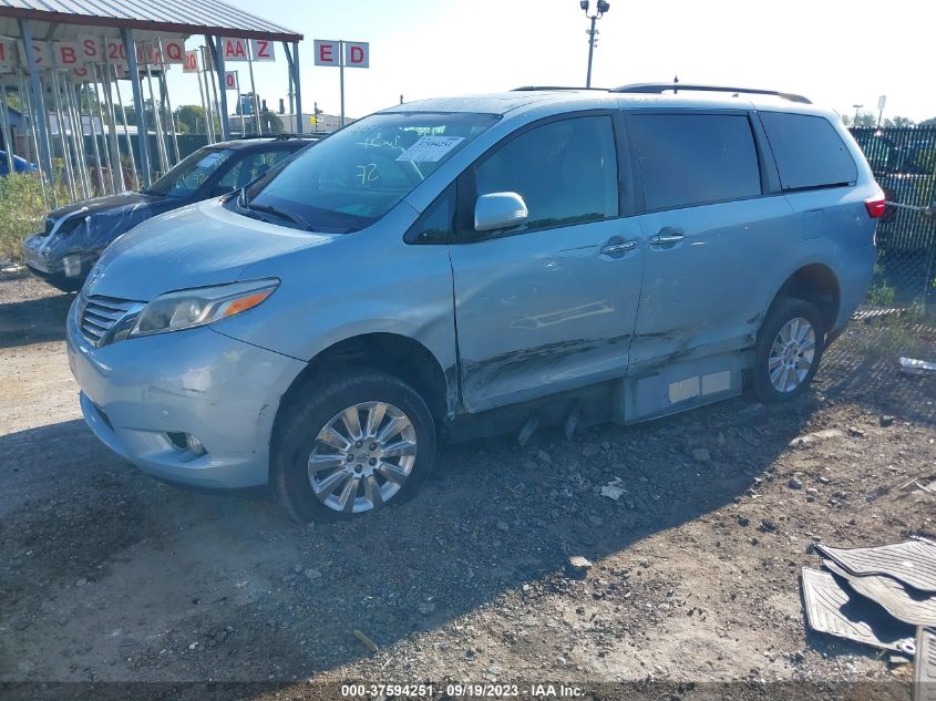 2015 TOYOTA SIENNA XLE/XLE AAS/LTD - 5TDYK3DC2FS631762