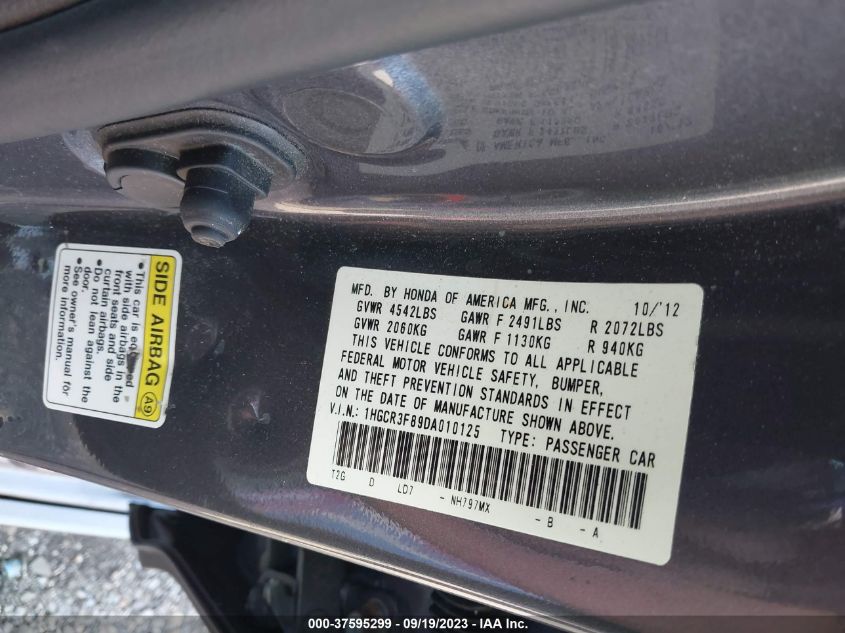 2013 HONDA ACCORD SDN EX-L - 1HGCR3F89DA010125