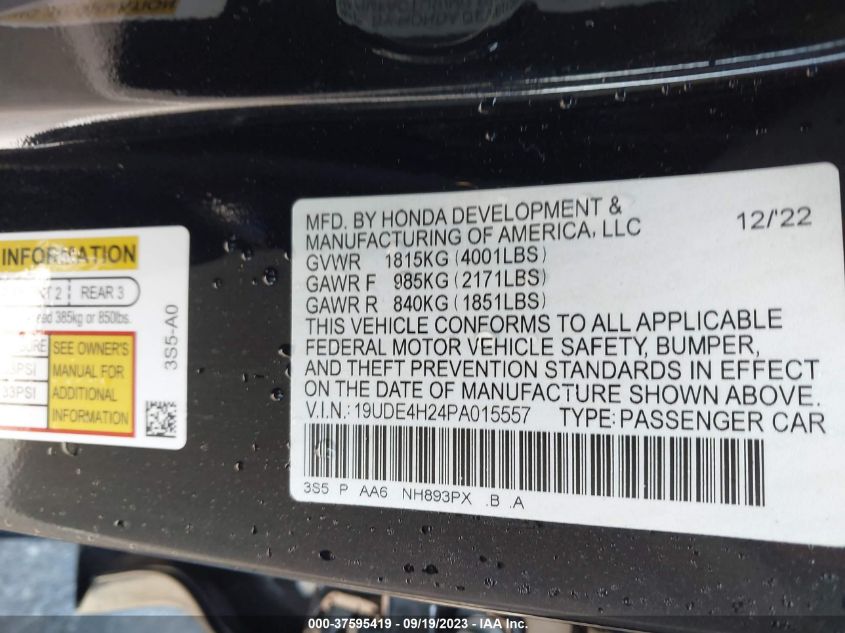 2023 ACURA INTEGRA 19UDE4H24PA015557
