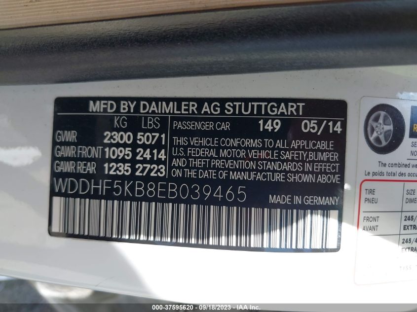 2014 MERCEDES-BENZ E-CLASS E 350 - WDDHF5KB8EB039465