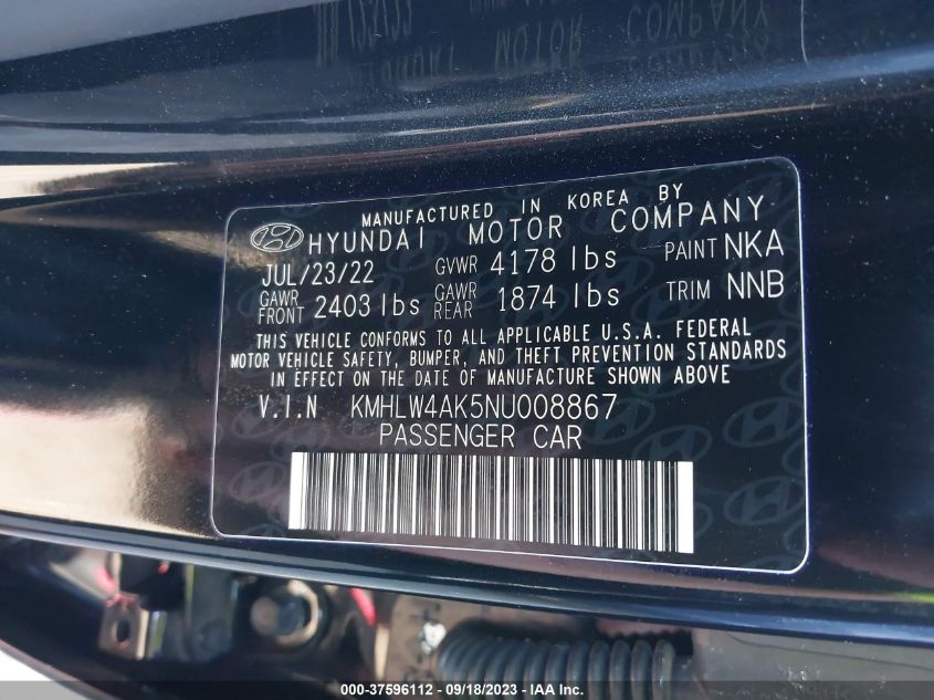 2022 HYUNDAI ELANTRA N - KMHLW4AK5NU008867