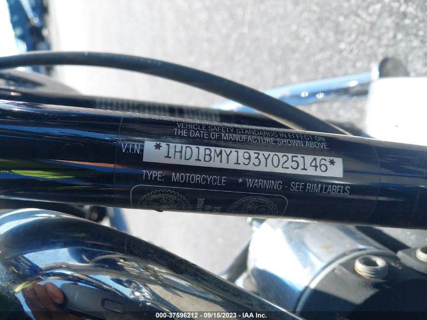 2003 HARLEY-DAVIDSON FLSTF 1HD1BMY193Y025146