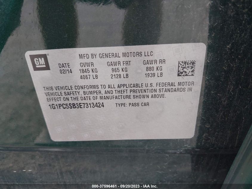 2014 CHEVROLET CRUZE 1LT - 1G1PC5SB3E7313424