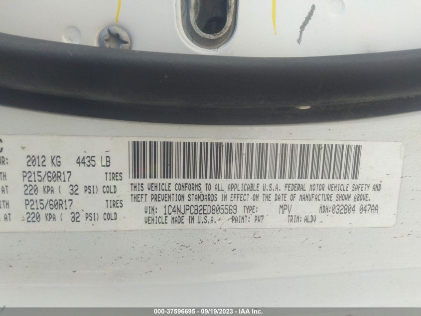 2014 JEEP PATRIOT LIMITED - 1C4NJPCB2ED805569