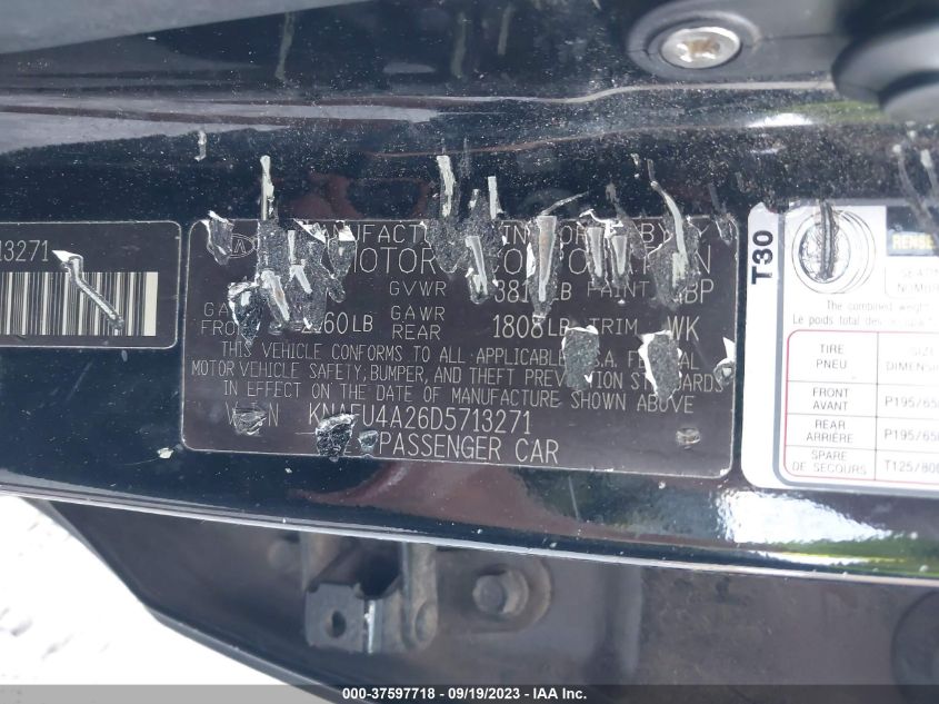 2013 KIA FORTE EX - KNAFU4A26D5713271