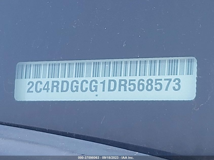 2013 DODGE GRAND CARAVAN SXT - 2C4RDGCG1DR568573