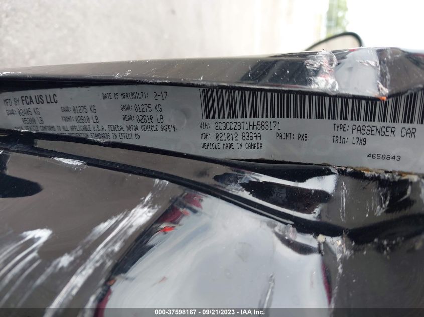2017 DODGE CHALLENGER R/T - 2C3CDZBT1HH583171