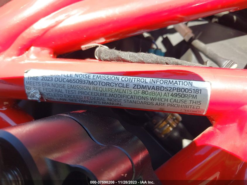 2023 DUCATI SUPERSPORT - ZDMVABDS2PB005181