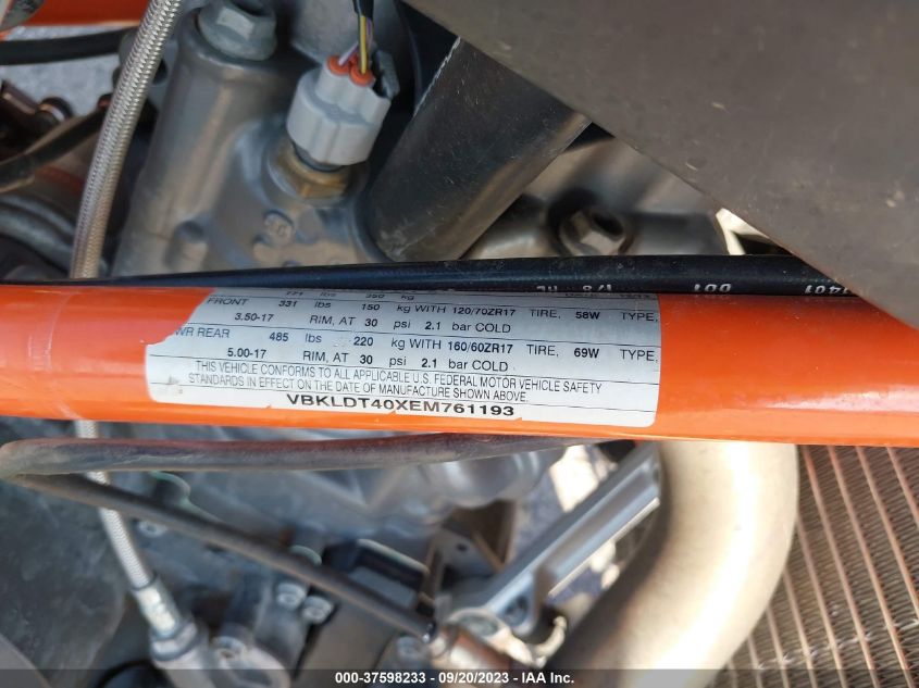 2014 KTM 690 DUKE VBKLDT40XEM761193