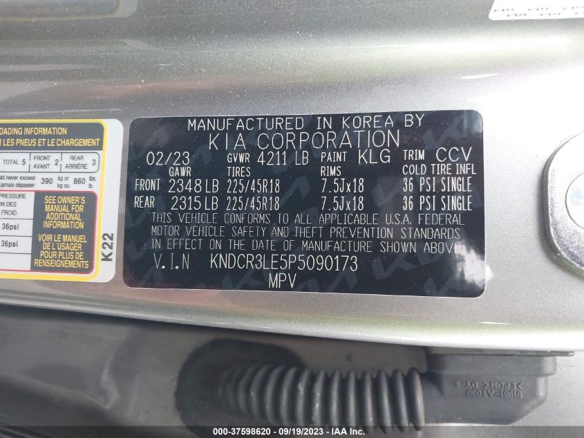 2023 KIA NIRO EX TOURING - KNDCR3LE5P5090173