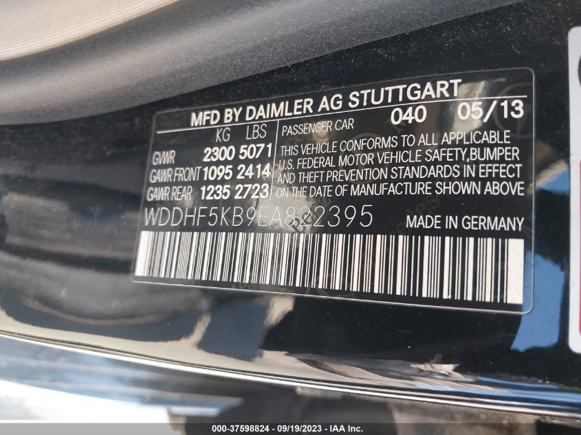 2014 MERCEDES-BENZ E-CLASS E 350 - WDDHF5KB9EA822395