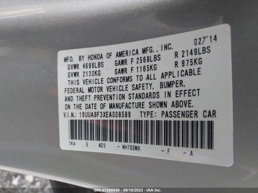 2014 ACURA TL SPECIAL EDITION - 19UUA8F3XEA008589