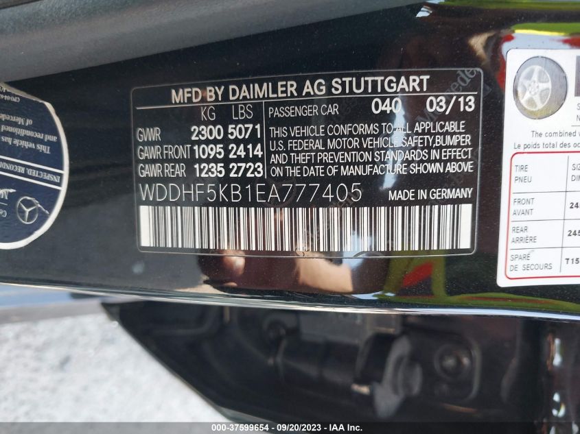 2014 MERCEDES-BENZ E 350 WDDHF5KB1EA777405