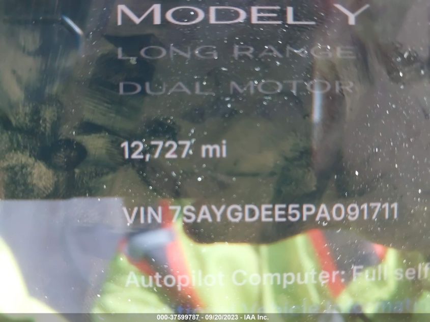 2023 TESLA MODEL Y - 7SAYGDEE5PA091711