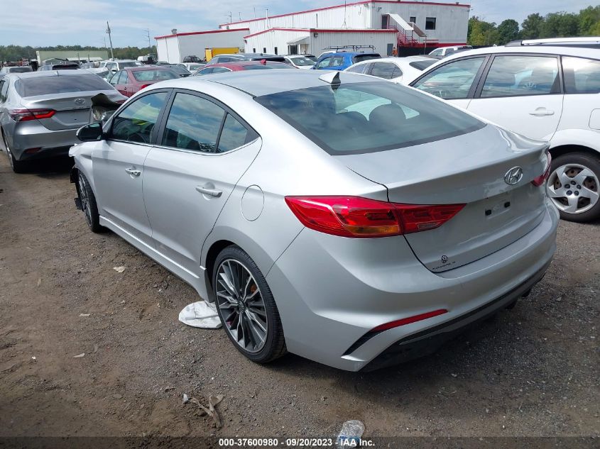 2018 HYUNDAI ELANTRA SPORT - KMHD04LB4JU536350