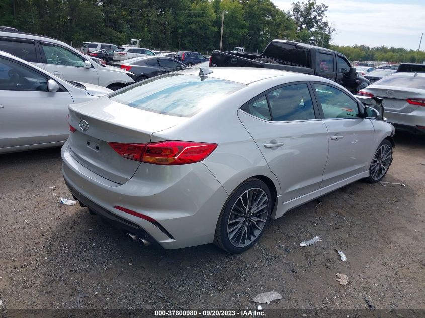 2018 HYUNDAI ELANTRA SPORT - KMHD04LB4JU536350