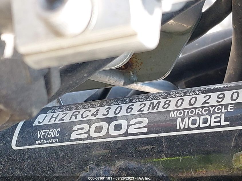 2002 HONDA VF750 C JH2RC43062M800290