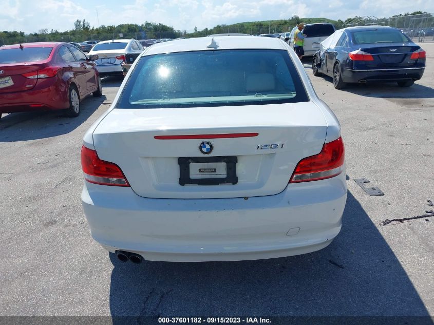 2013 BMW 1 SERIES 128I WBAUP7C58DVP24991