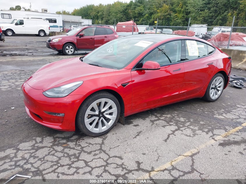 VIN 5YJ3E1EB2NF113567 2022 TESLA MODEL 3 LONG RANGE