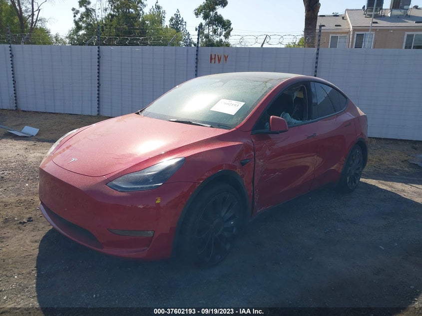 VIN 7SAYGDEF5NF516112 2022 TESLA MODEL Y PERFORMANCE