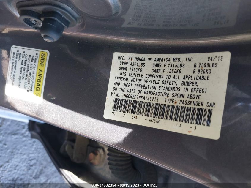 2015 HONDA ACCORD SEDAN EX - 1HGCR2F76FA159273