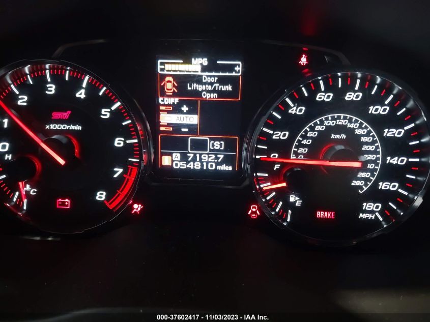 2018 SUBARU WRX STI LIMITED - JF1VA2T60J9811623