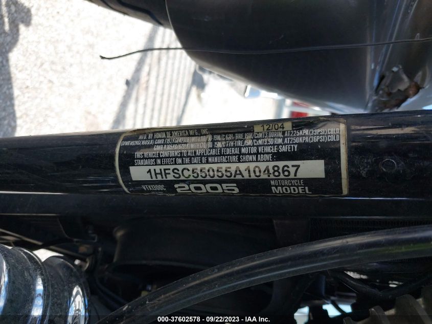 2005 HONDA VTX1300 C 1HFSC55055A104867