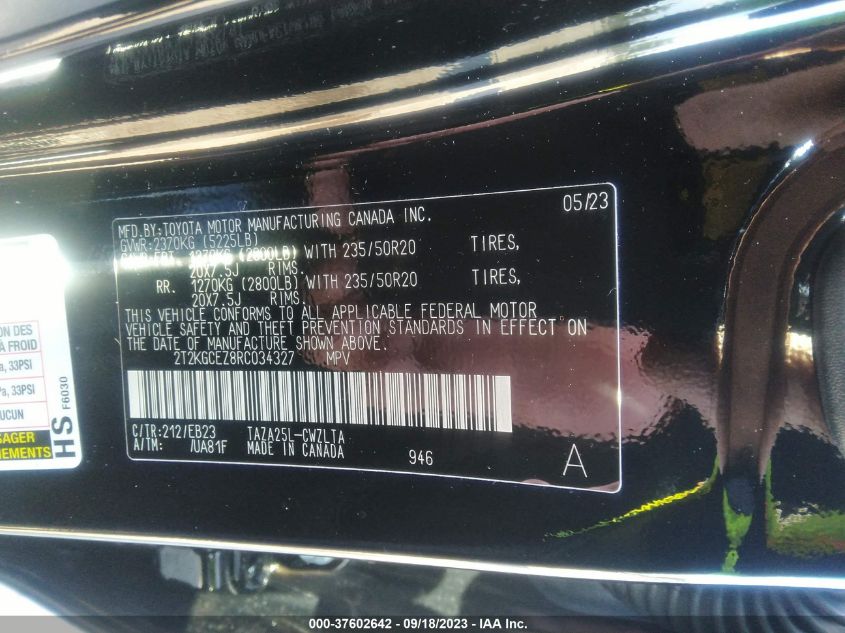 2024 LEXUS NX 350 LUXURY/350 F-SPORT - 2T2KGCEZ8RC034327