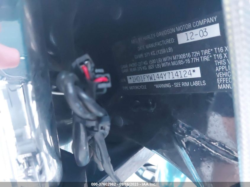 2004 HARLEY-DAVIDSON FLHRSI 1HD1FYW144Y714124