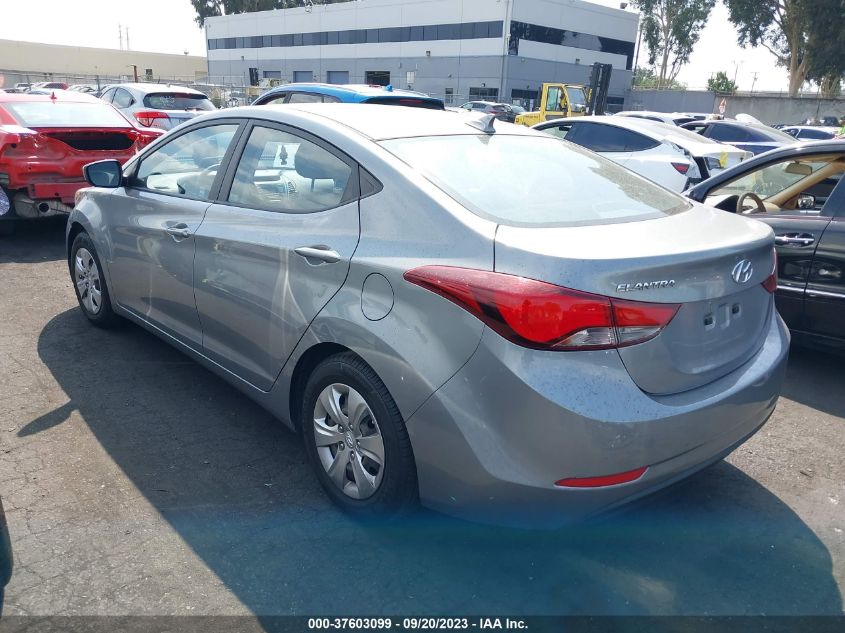 2016 HYUNDAI ELANTRA SE - KMHDH4AE1GU483380