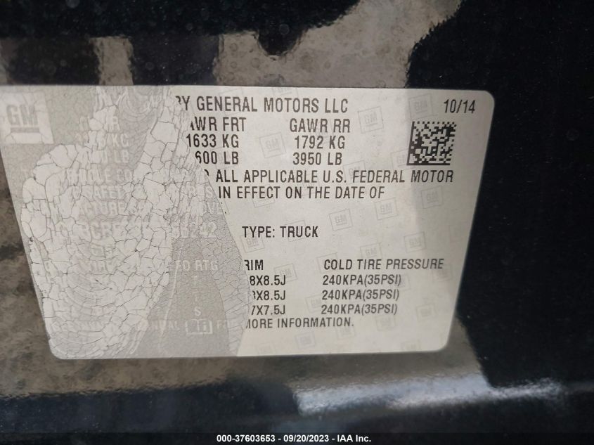 2015 CHEVROLET SILVERADO 1500 LT - 1GCRCREC5FZ186242