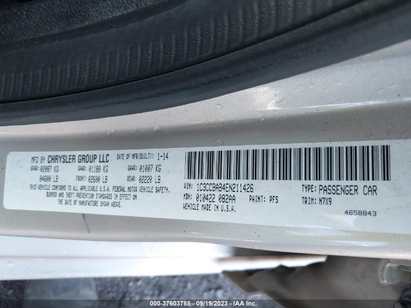2014 CHRYSLER 200 LX - 1C3CCBAB4EN211426