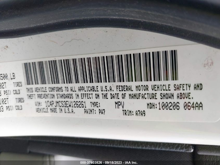 2014 JEEP CHEROKEE LATITUDE - 1C4PJMCS3EW126261