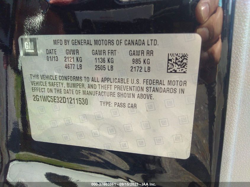 2013 CHEVROLET IMPALA LTZ - 2G1WC5E32D1211530