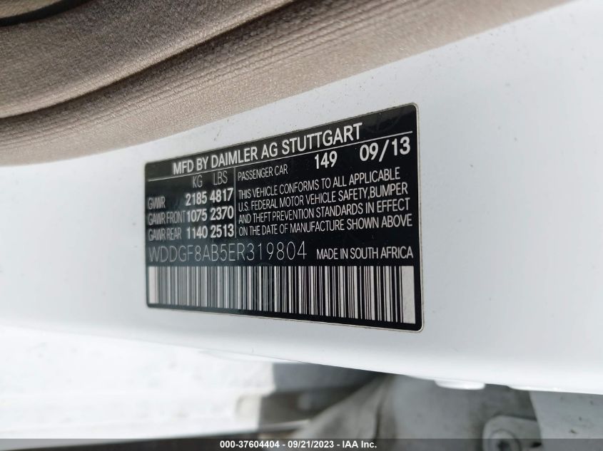 2014 MERCEDES-BENZ C-CLASS C 300 - WDDGF8AB5ER319804