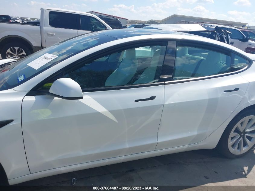 2022 TESLA MODEL 3 - 5YJ3EAEB2NF264344