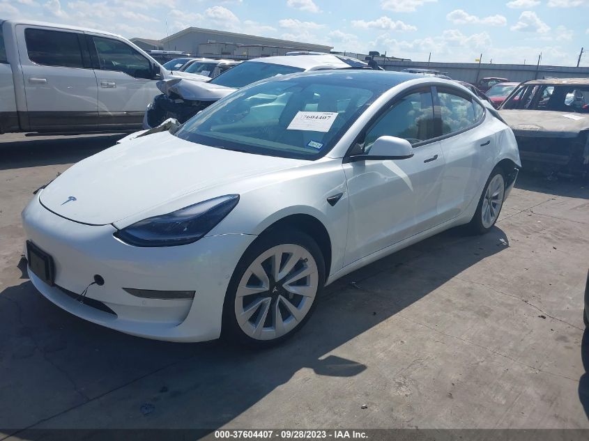 2022 TESLA MODEL 3 - 5YJ3EAEB2NF264344