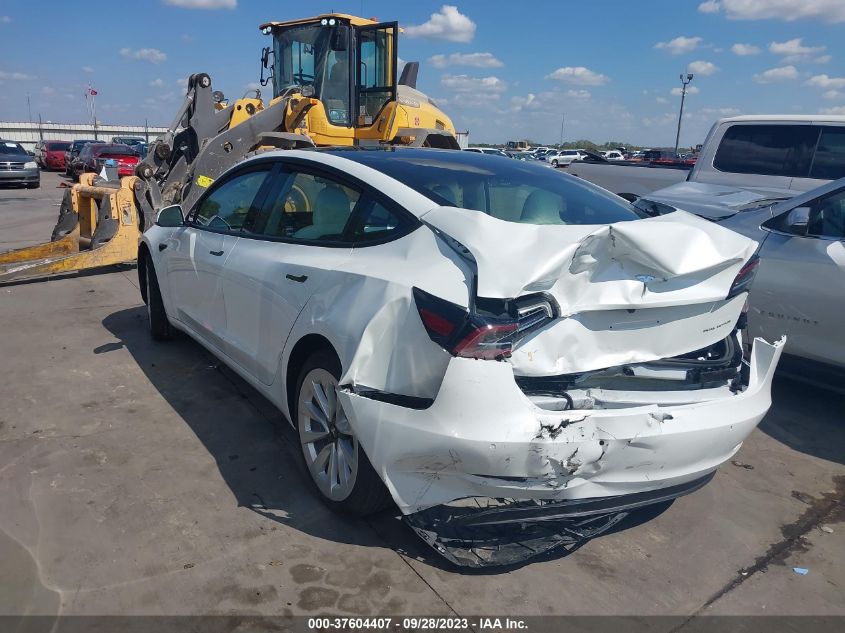 2022 TESLA MODEL 3 - 5YJ3EAEB2NF264344