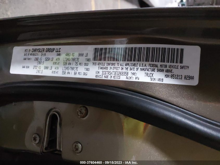 2014 RAM 2500 TRADESMAN - 3C6TR5HT3EG269358