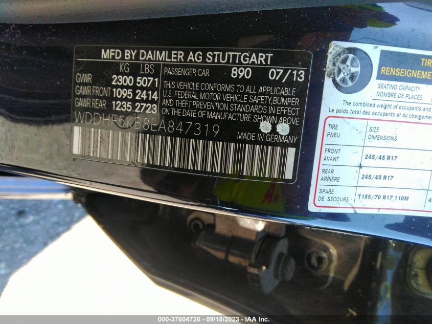 2014 MERCEDES-BENZ E 350 - WDDHF5KB8EA847319