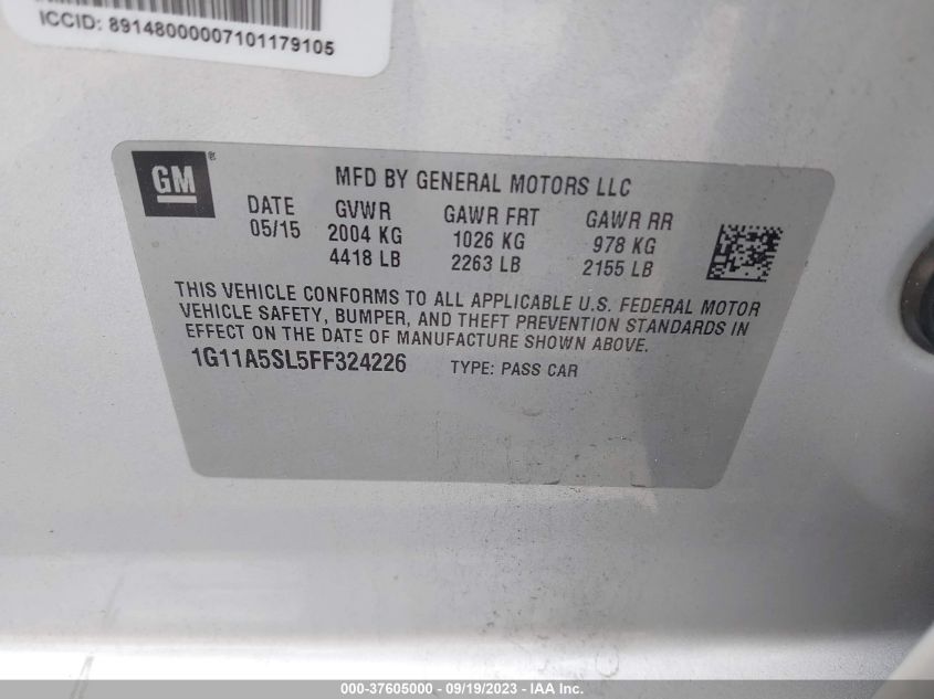 2015 CHEVROLET MALIBU LS - 1G11A5SL5FF324226