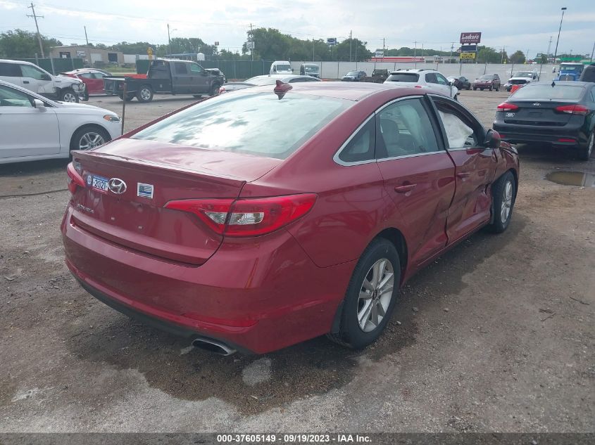 2015 HYUNDAI SONATA 2.4L SE - 5NPE24AF9FH257387