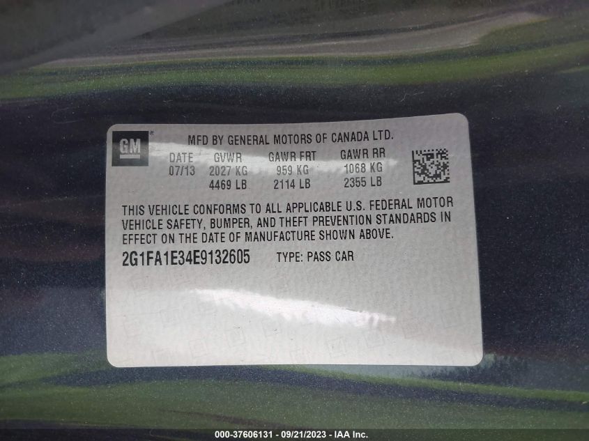 2014 CHEVROLET CAMARO LS - 2G1FA1E34E9132605