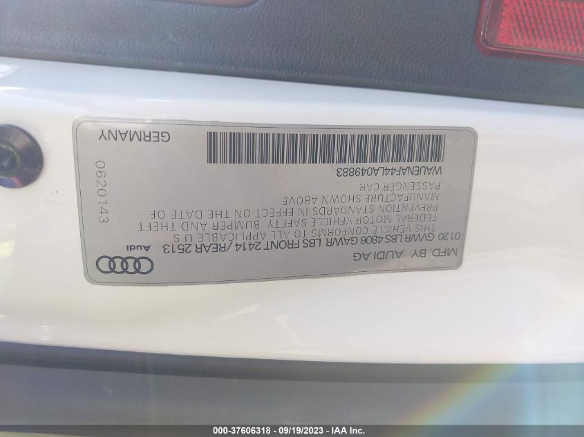 2020 AUDI A4 PREMIUM PLUS - WAUENAF44LA049883