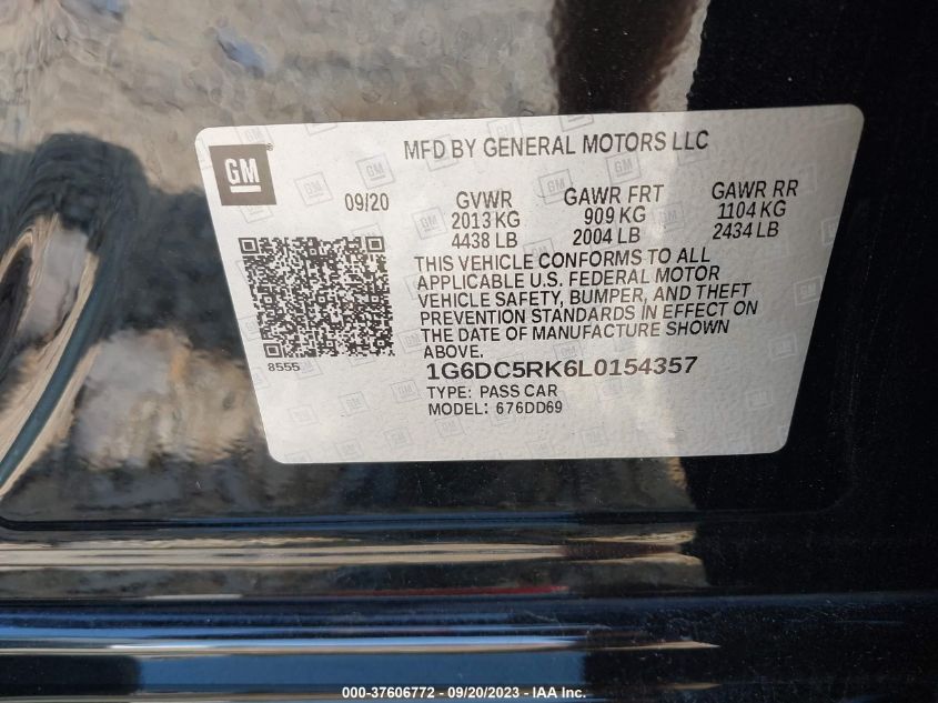 2020 CADILLAC CT4 SPORT 1G6DC5RK6L0154357