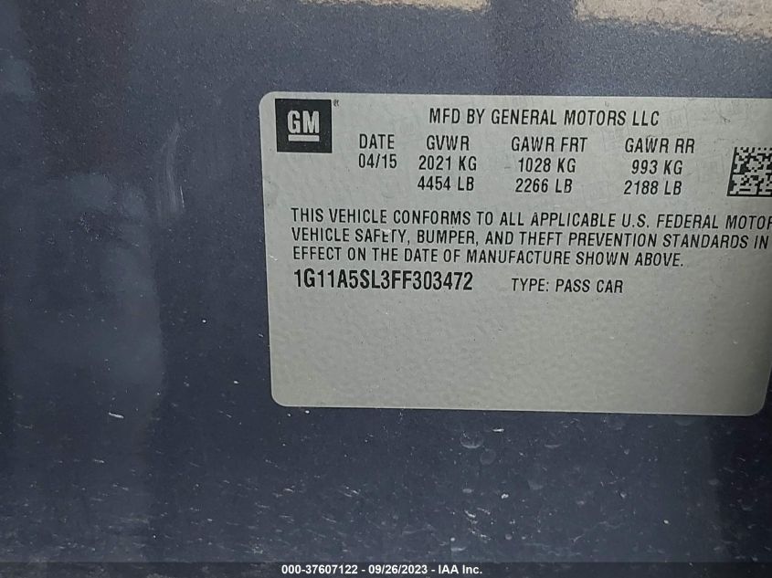 2015 CHEVROLET MALIBU LS - 1G11A5SL3FF303472