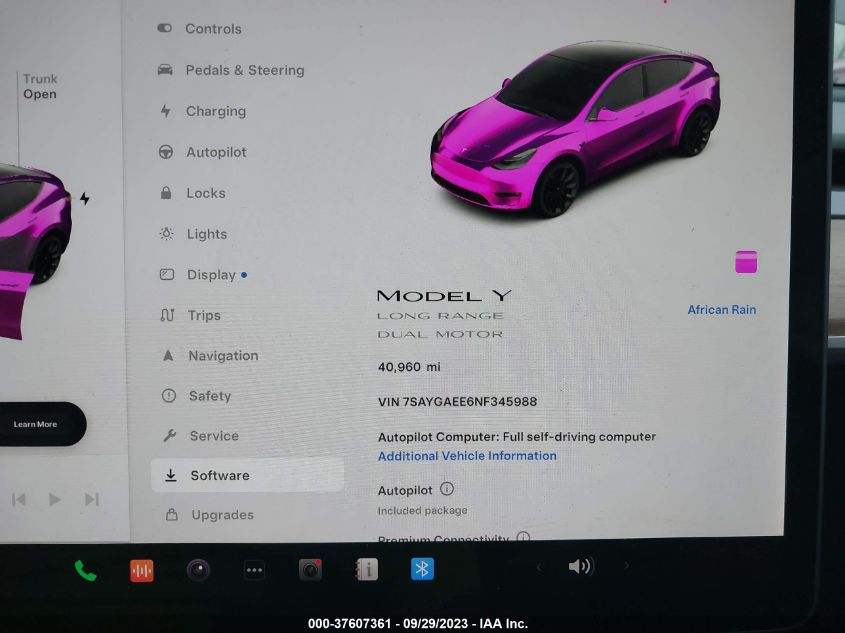 2022 TESLA MODEL Y LONG RANGE - 7SAYGAEE6NF345988
