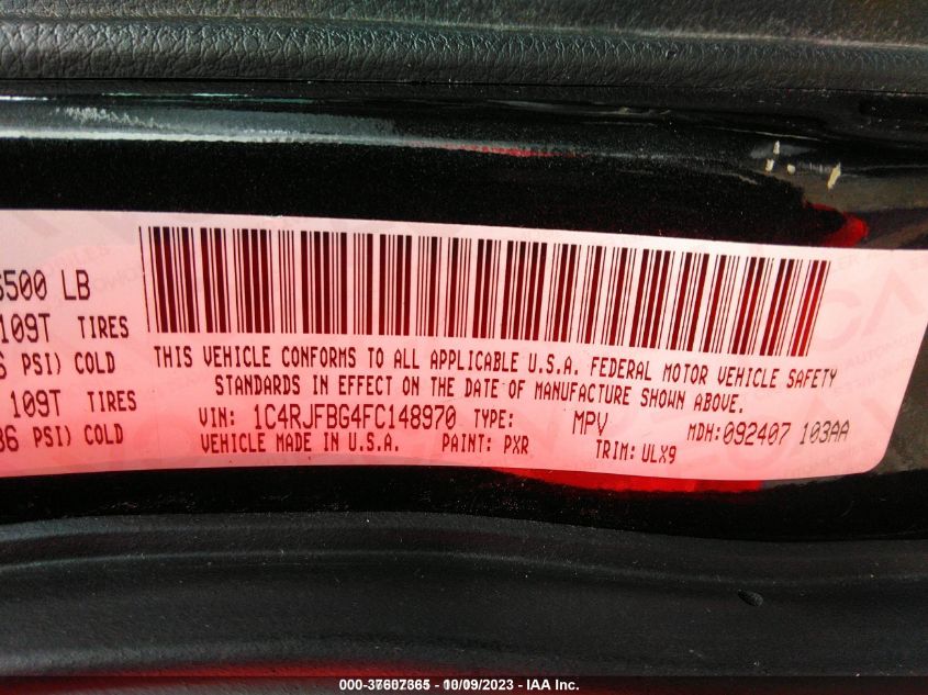 2015 JEEP GRAND CHEROKEE LIMITED - 1C4RJFBG4FC148970