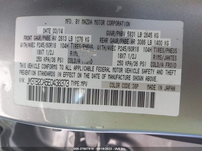 2014 MAZDA CX-9 TOURING - JM3TB2CA5E0438373