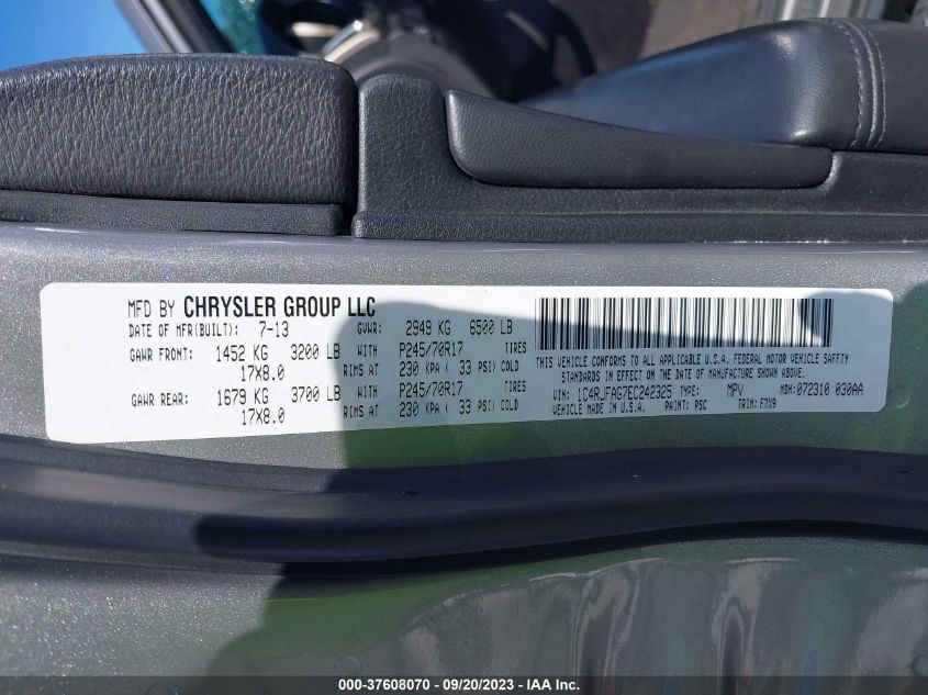 2014 JEEP GRAND CHEROKEE LAREDO - 1C4RJFAG7EC242325